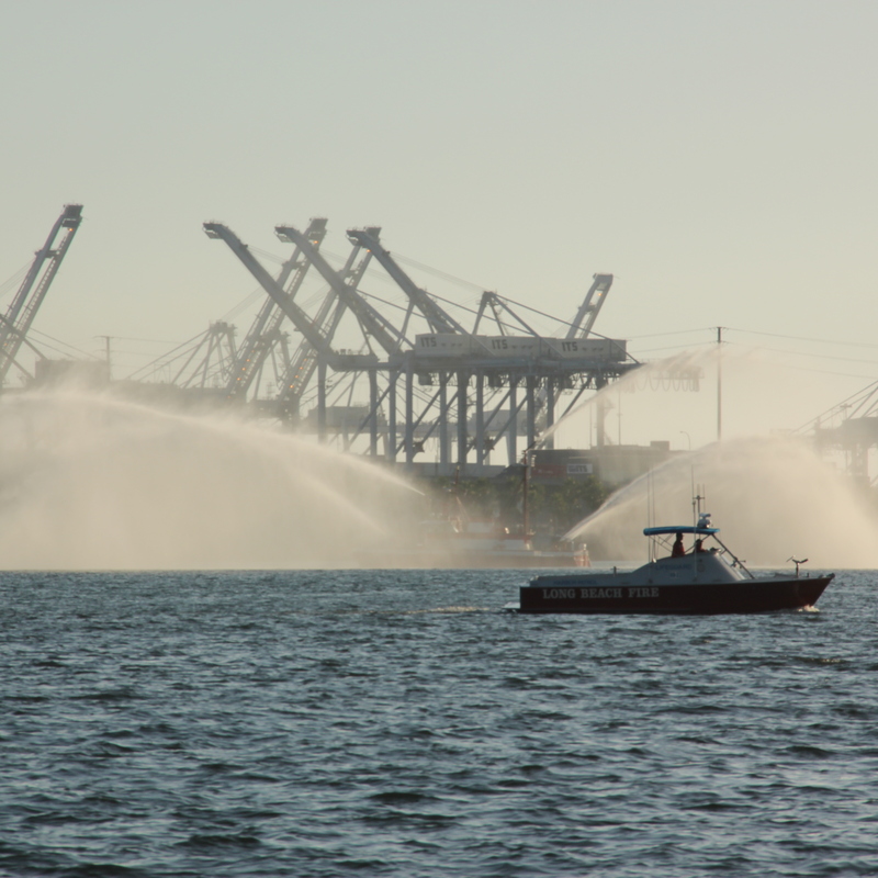 Fireboat. I like this photo because I took it from almost a mile away while under full sail.
